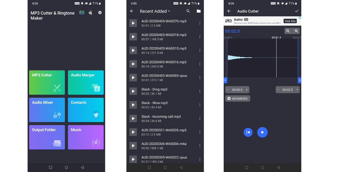 how to trim using mp3 cutter