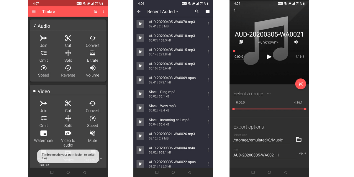 how to use timbre to make mp3