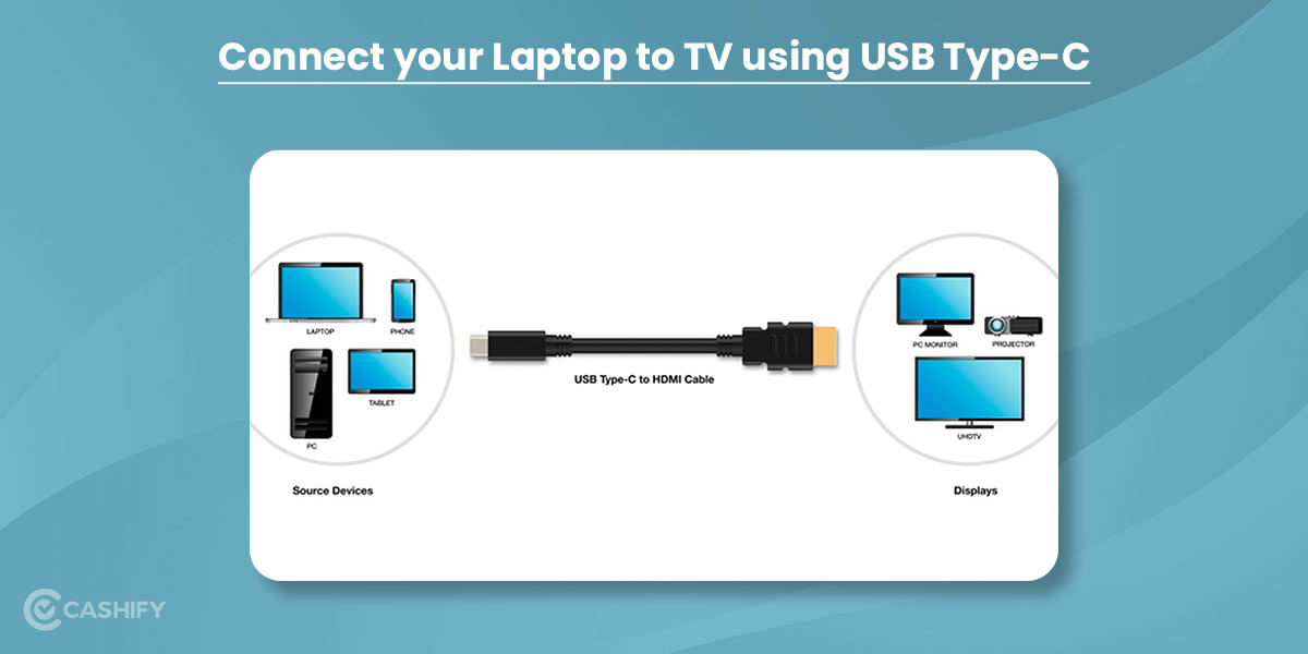 connect laptop to tv using USB type-c