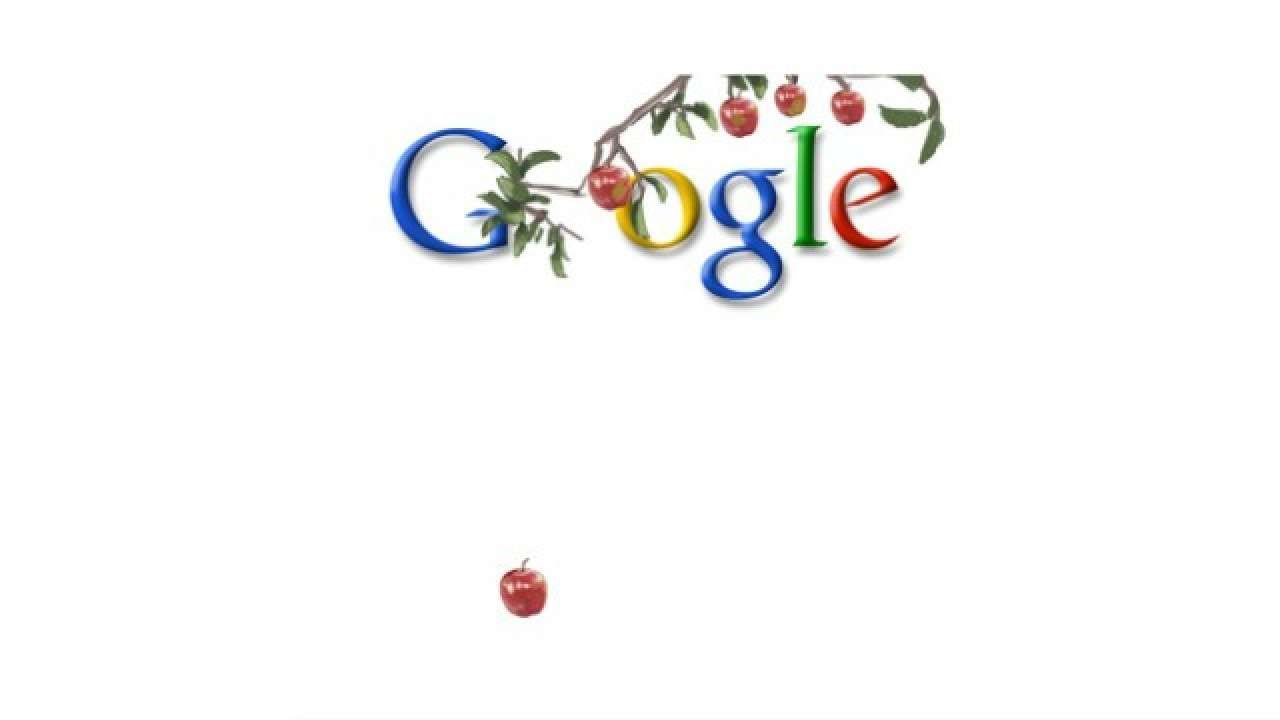 google isaac newton doodle