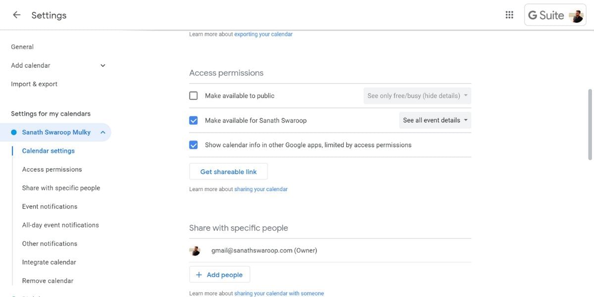 How to Share a Google Calendar