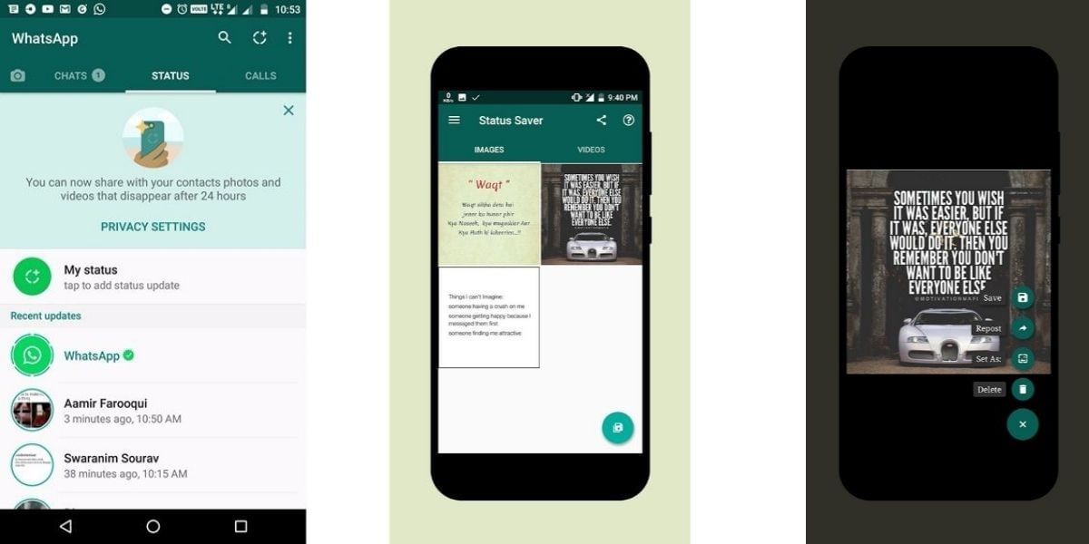How To Download WhatsApp Status Posted By Your Friends!