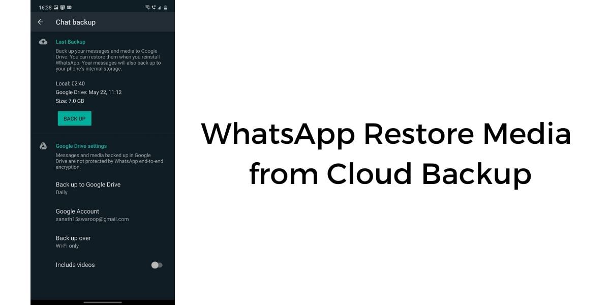How to Recover Deleted Photos from WhatsApp restore from backup