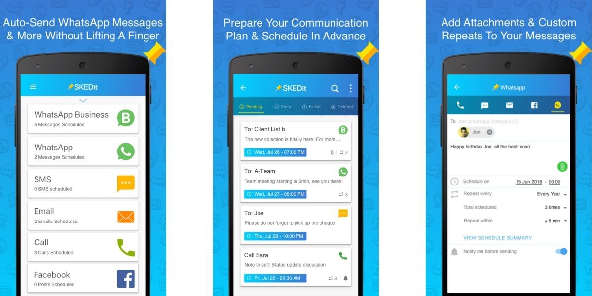 How to Schedule WhatsApp messages on Android and iOS