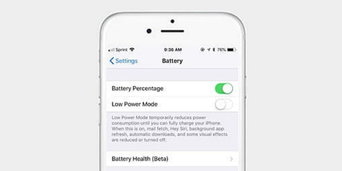How To show Battery iphone battery percentage