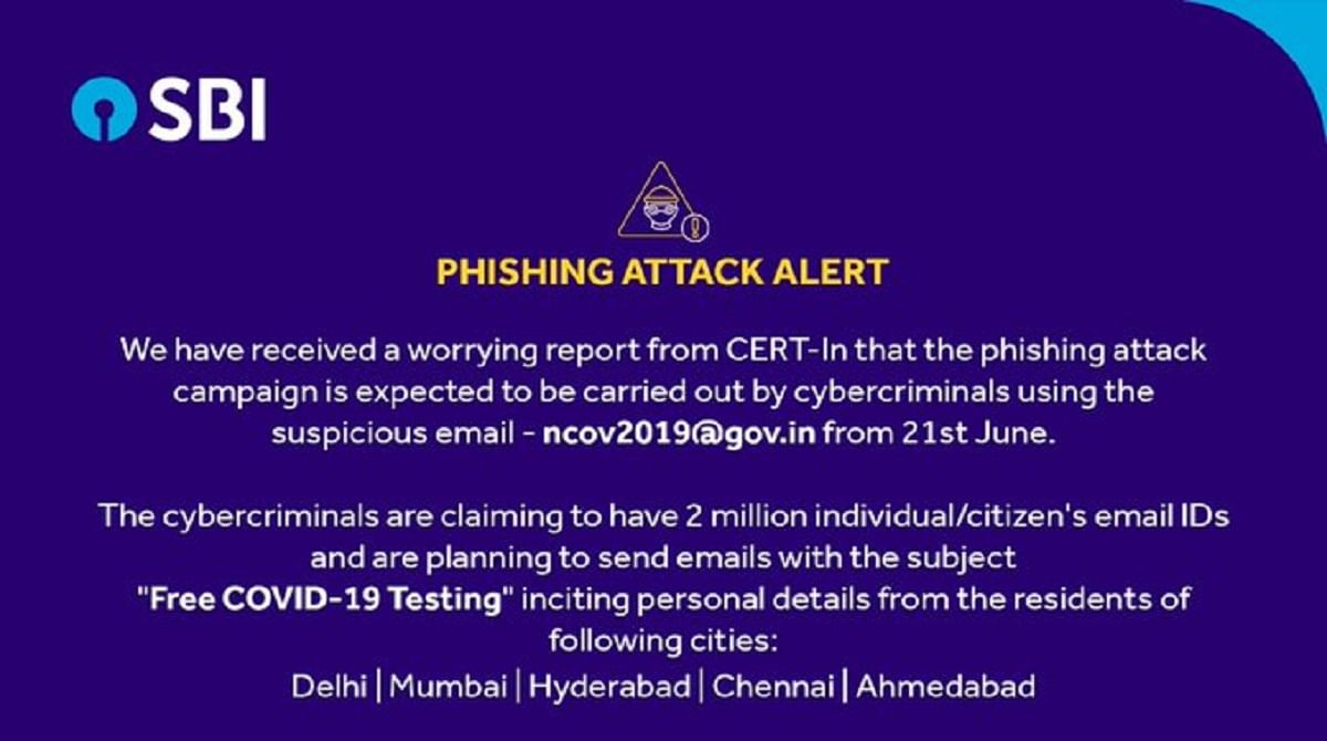 SBI Sends Out A Warning To Prevent An Upcoming Phishing Attack Pan-India