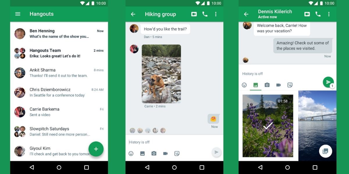 Hangouts - Top WeChat Alternatives In India For Android And iOS