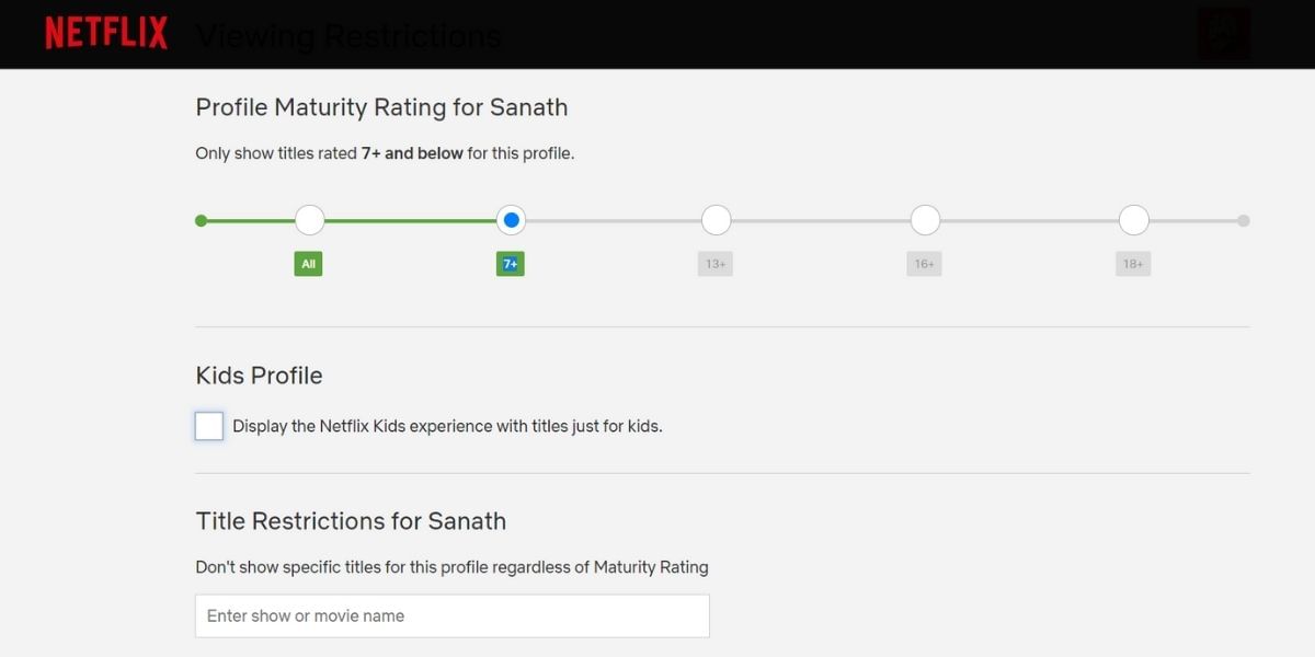 Restrictions - How To Filter Netflix Kids Shows By Title And Age
