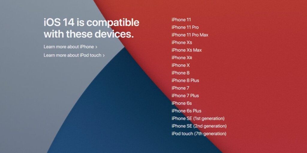 Devices Compatible iOS 14
