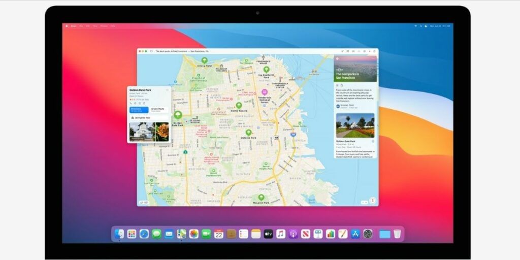 macOS Big Sur Features Freshly designed maps