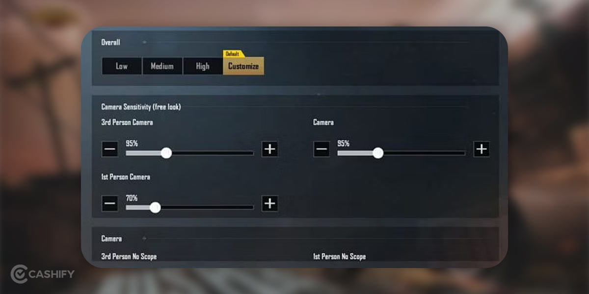 Camera + Scope Settings