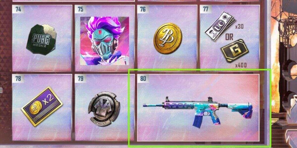 List Of Free And Paid Rewards Of PUBG Mobile