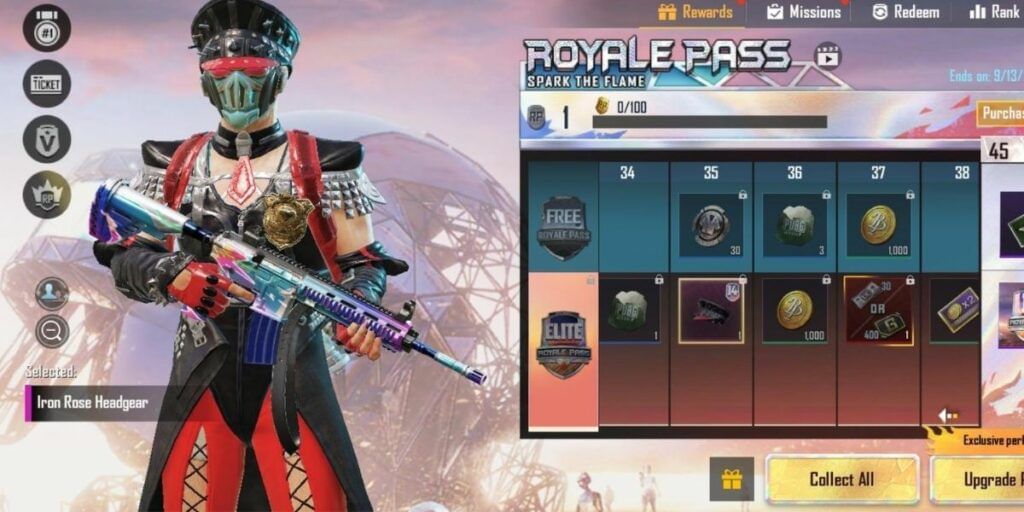 List Of Free And Paid Rewards Of PUBG Mobile