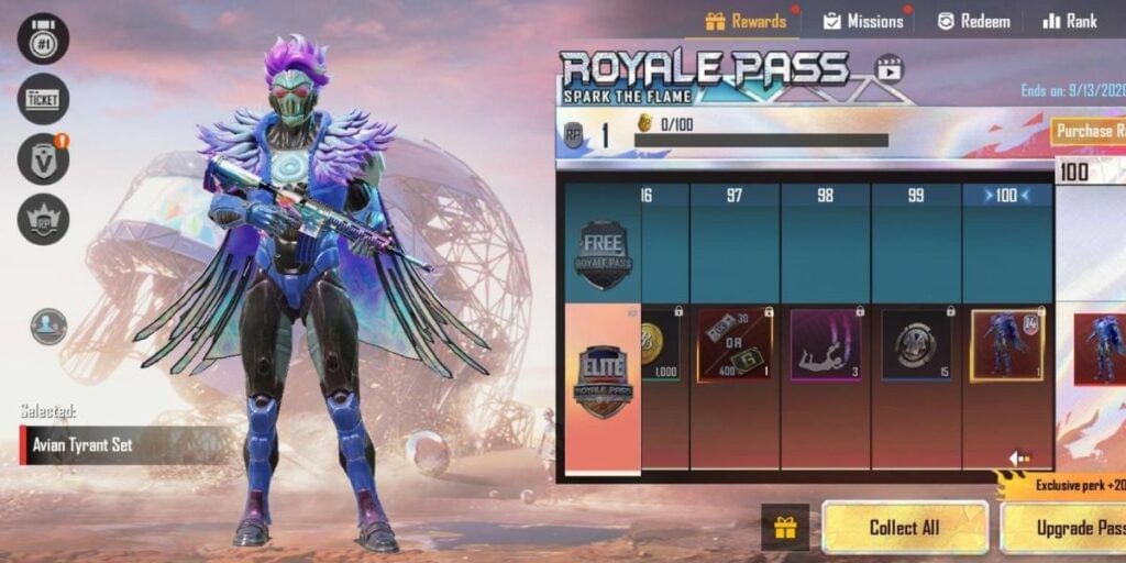 List Of Free And Paid Rewards Of PUBG Mobile