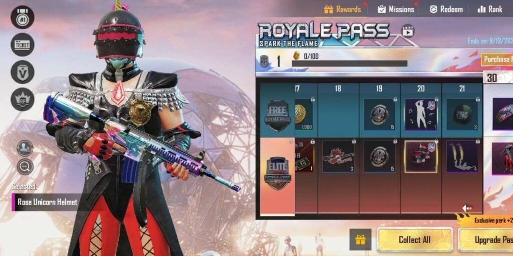 List Of Free And Paid Rewards Of PUBG Mobile