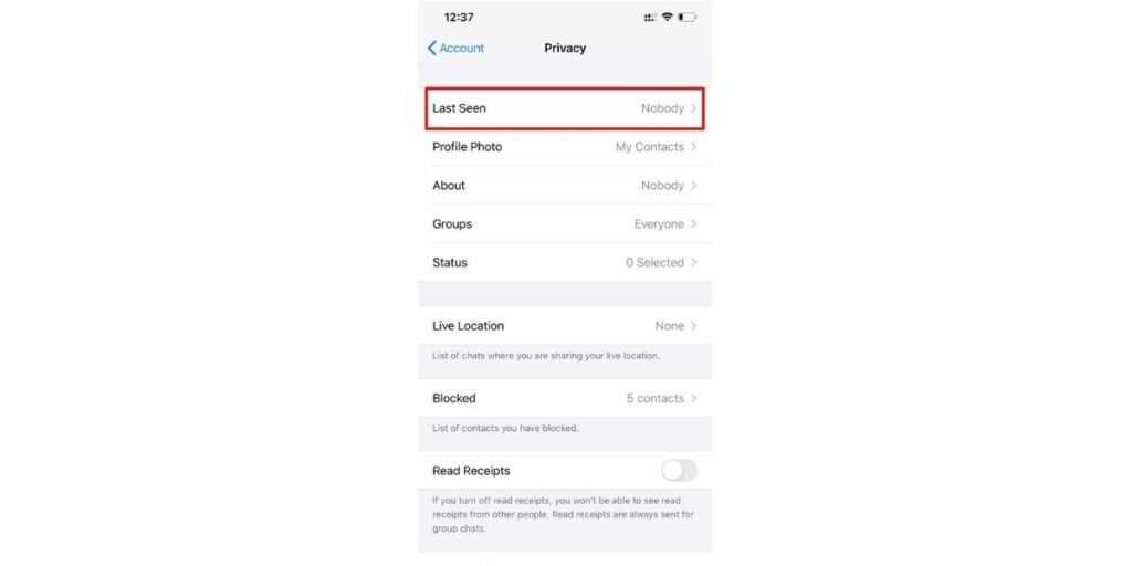 manage last seen on whatsapp