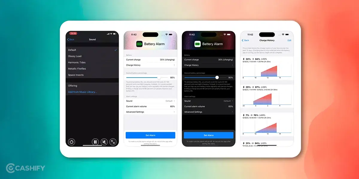 Battery Health Charge Alarm