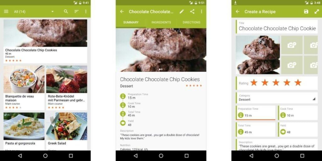 My cookbook app