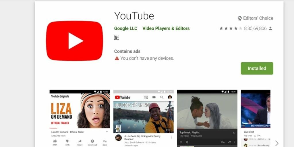Youtube app on Jio phone