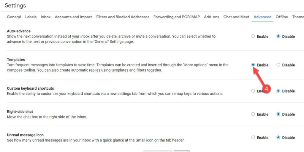 set email template