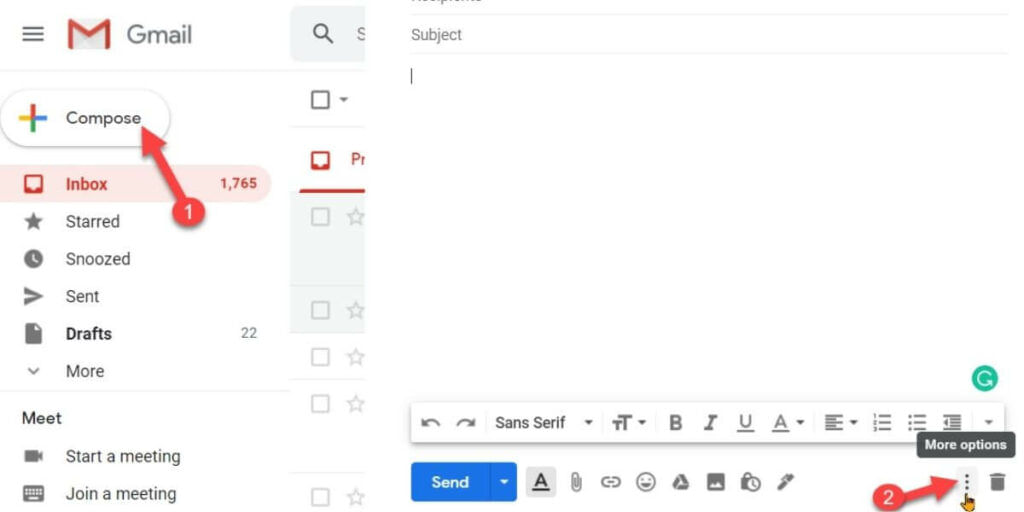 set email template