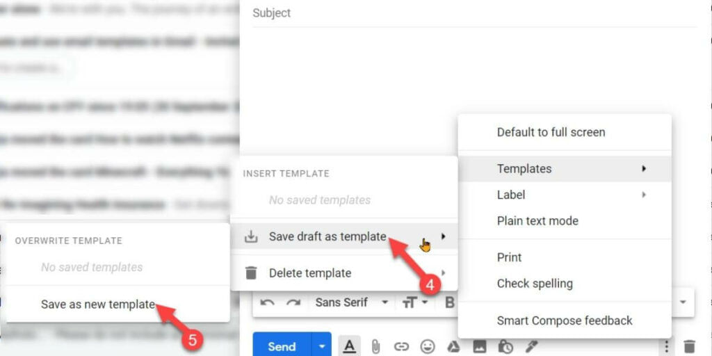 set email template