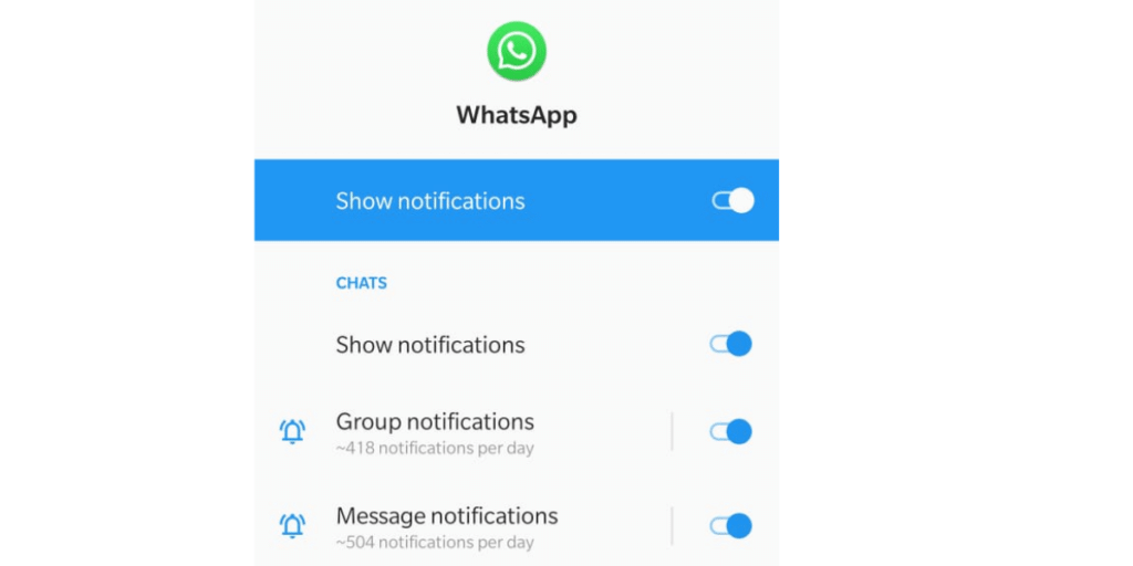 disable notifications whatsapp
