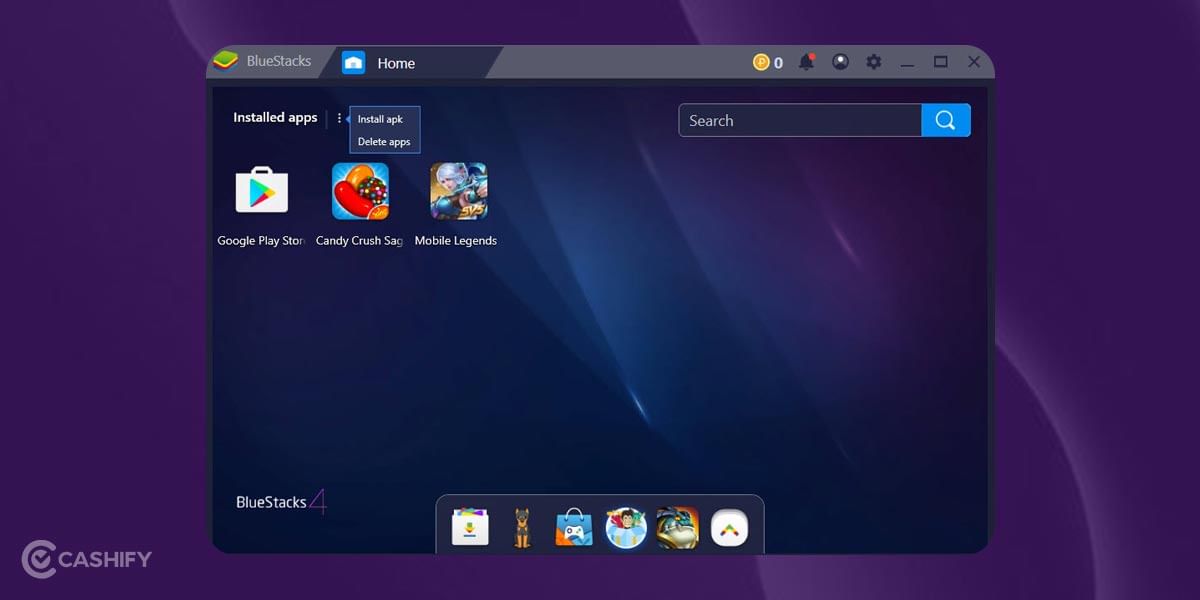 Bluestacks Emulator User Interface