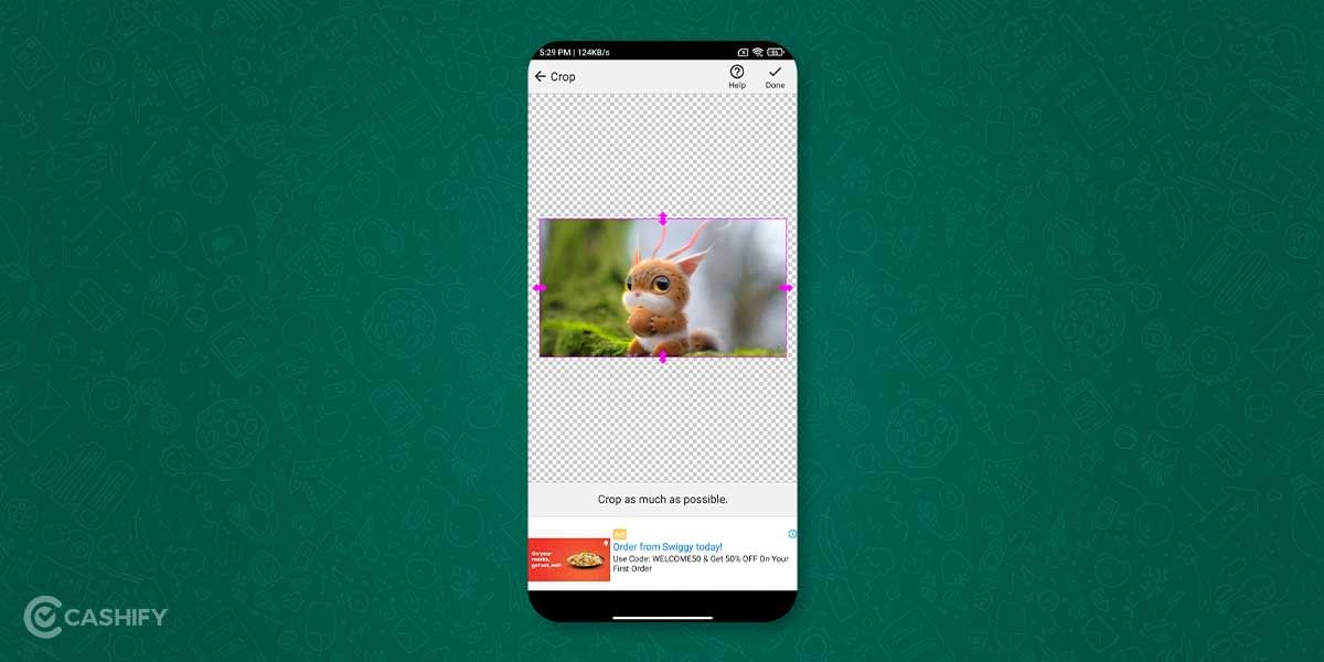 Prepare a photo or image which you want to convert into a sticker