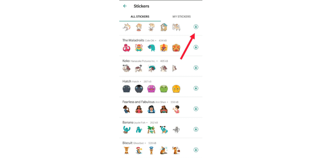Download button