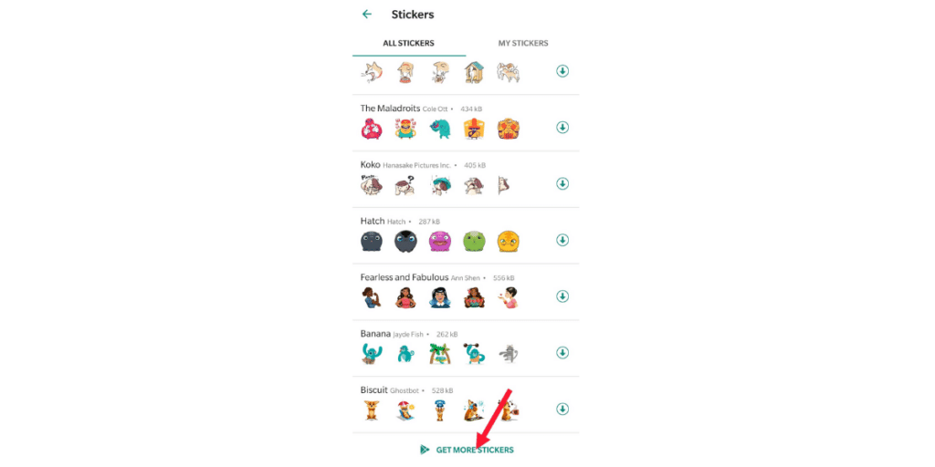 get more stickers from playstore