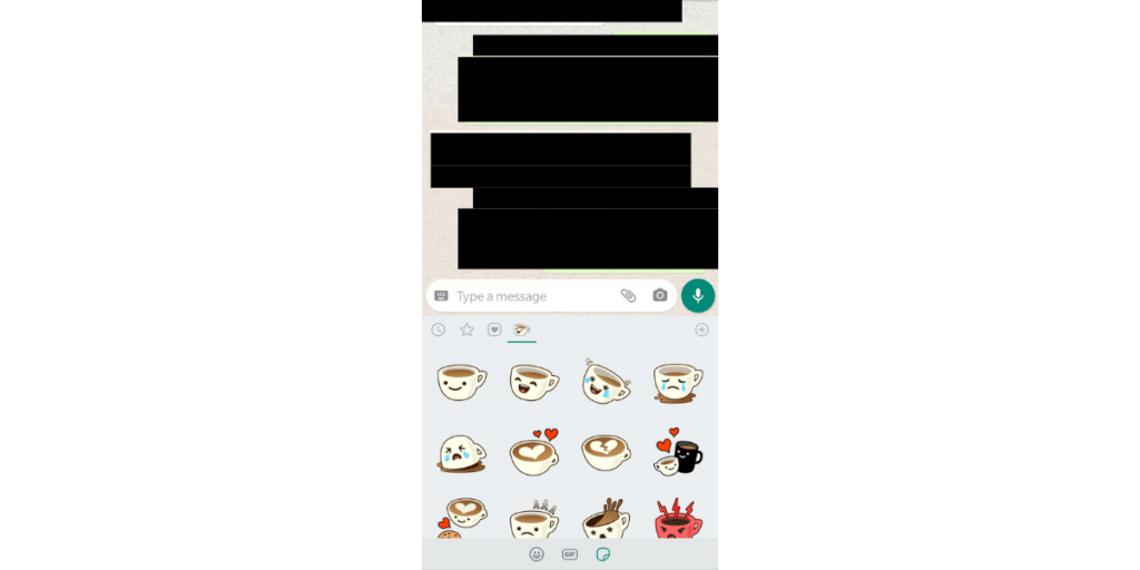Sending stickers
