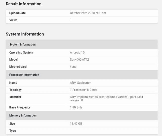 Sony Xperia 1 II Specifications