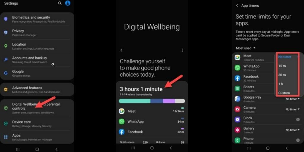 digital wellbeing feature in smartphones