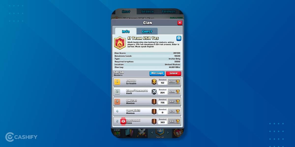 Joining an active clan