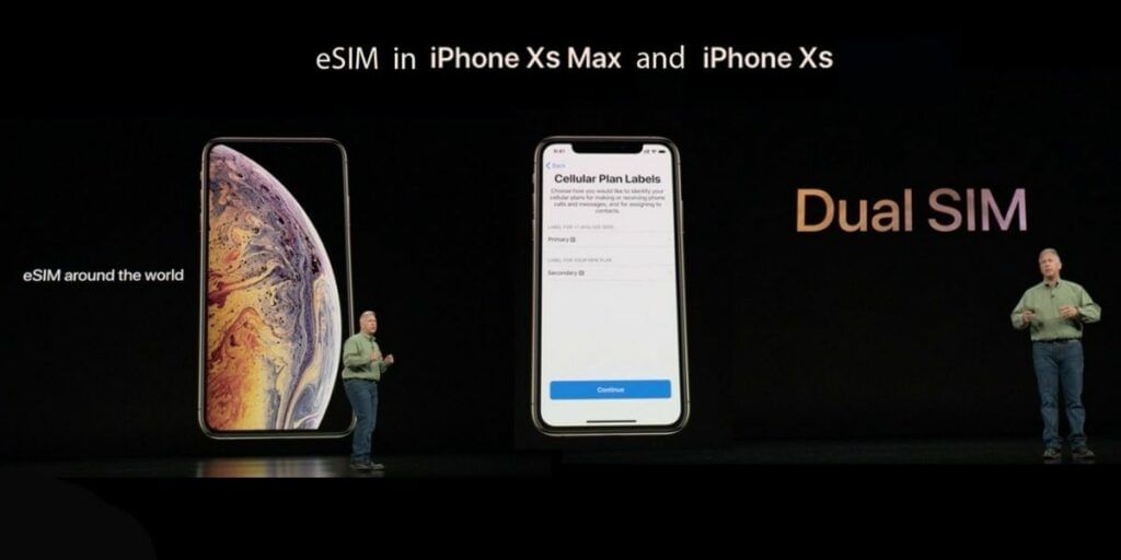 esim on iphone xs