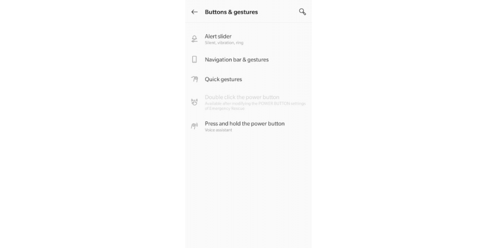 navigation and gestures