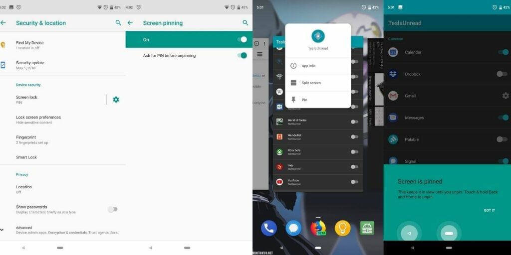 Screen Pinning