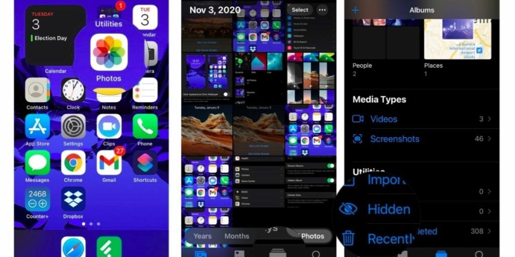 hide personal photos