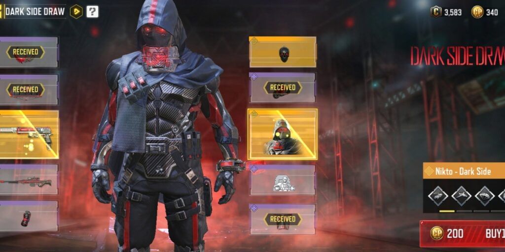 dark side draw in COD