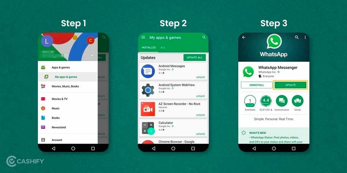 How to update whatsapp from playstore