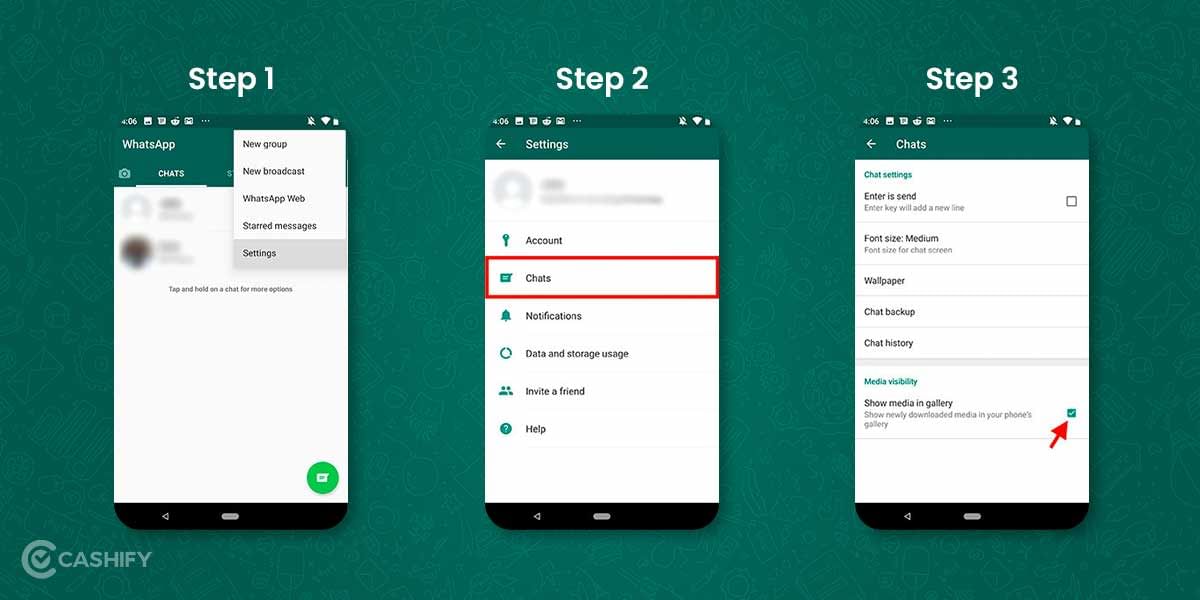 Enable Media Visibility in WhatsApp