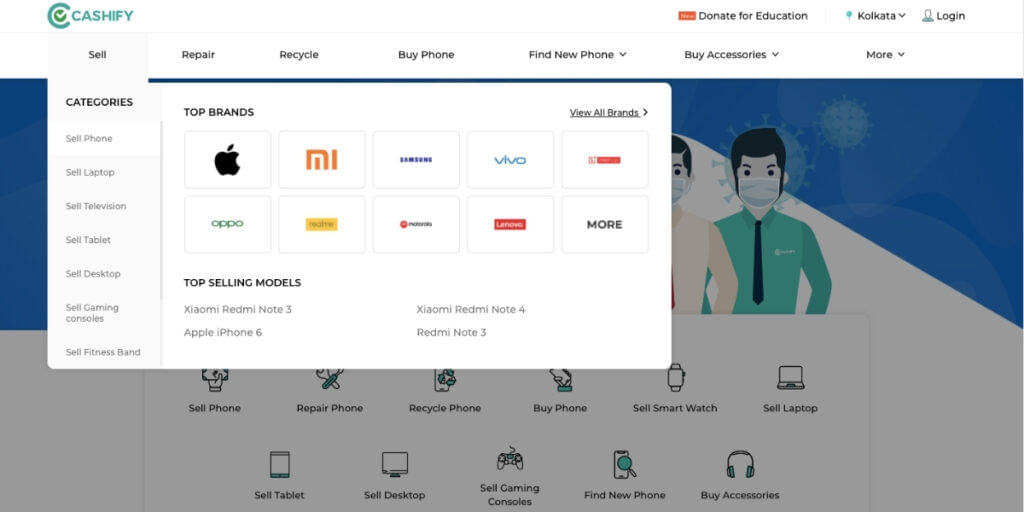 sell old phone on cashify