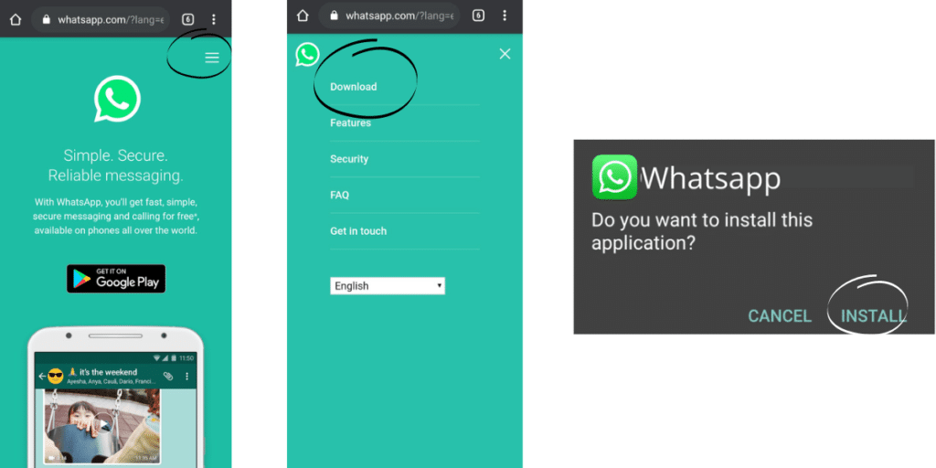 WhatsApp's Official Website