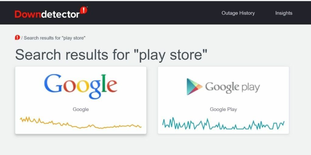 Google Play Store - Down Detector