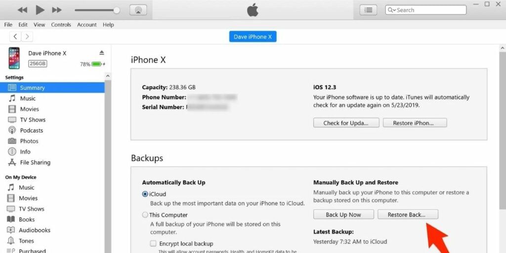 Restore Backup