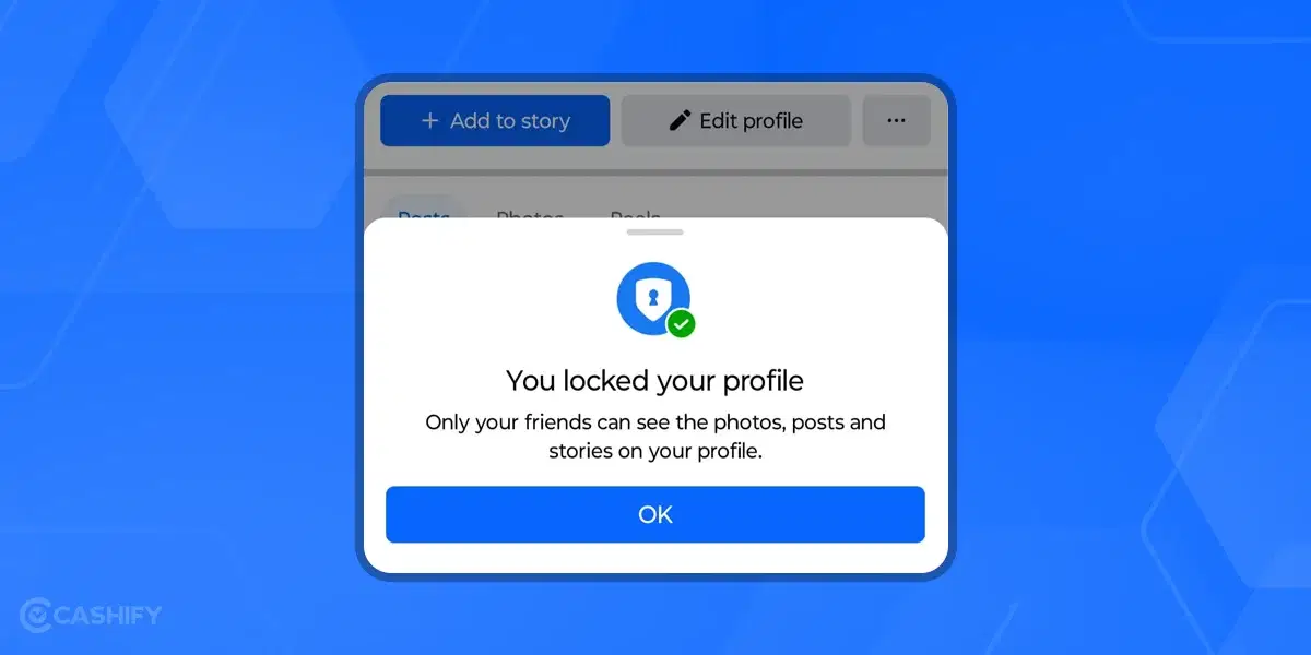 How to lock facebook account- Step 4