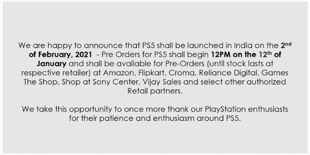Sony Twitter PS5