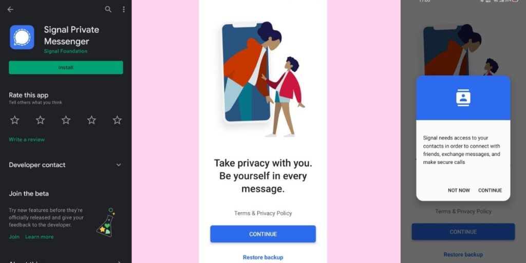 Downloading Signal App