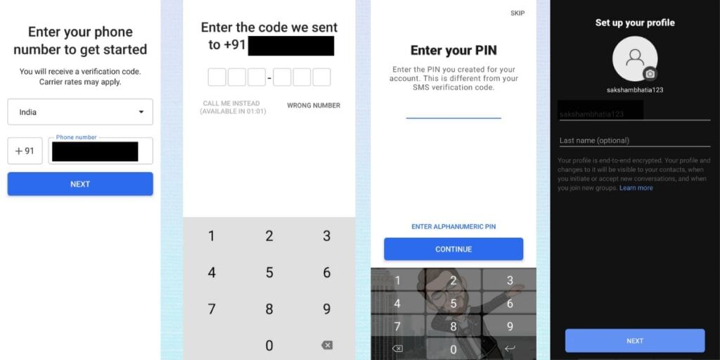 Setup Signal Account